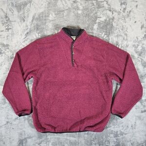 Vintage Helly Hansen 1/4 Button Fleece Sweater Size XL Purple